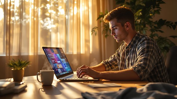 Free Man Working illustration and picture