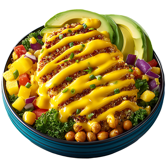 Free buddha bowl quinoa avocado illustration