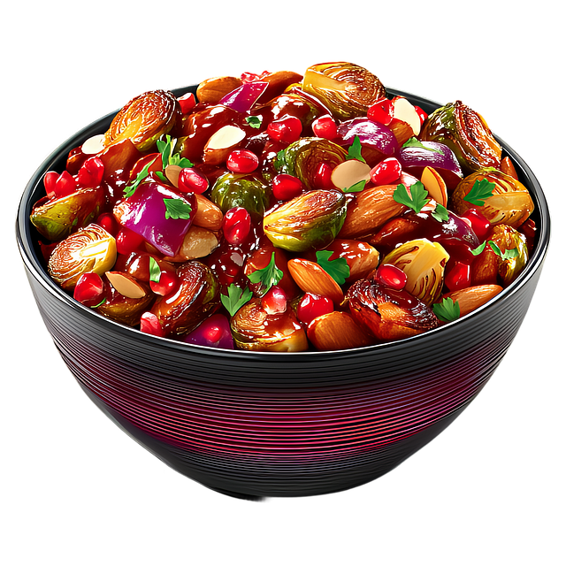 Free charred brussels sprouts balsamic glaze grenade illustration