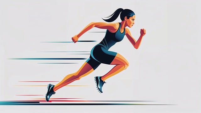 Free sprinter athlete race illustration