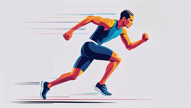 Free sprinter athlete race illustration