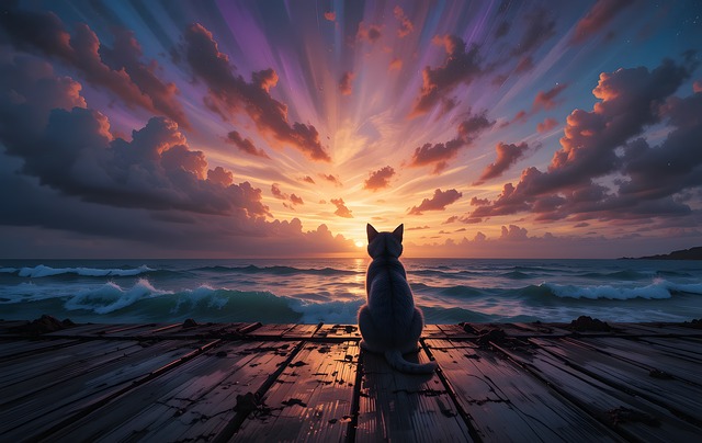 Free cat feline edge illustration