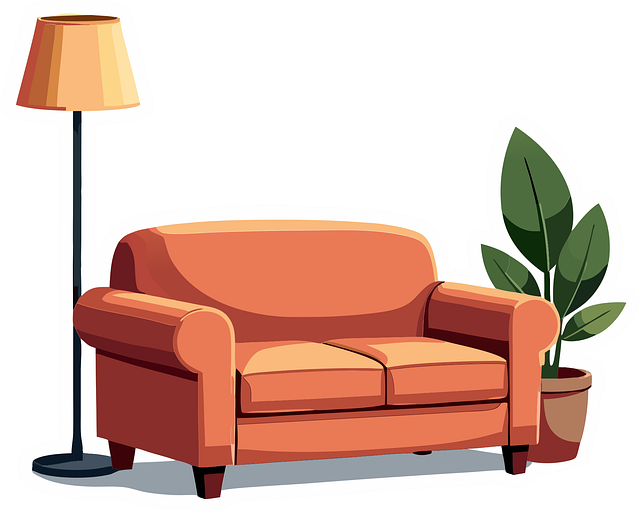 Free seating area sofa couch vector