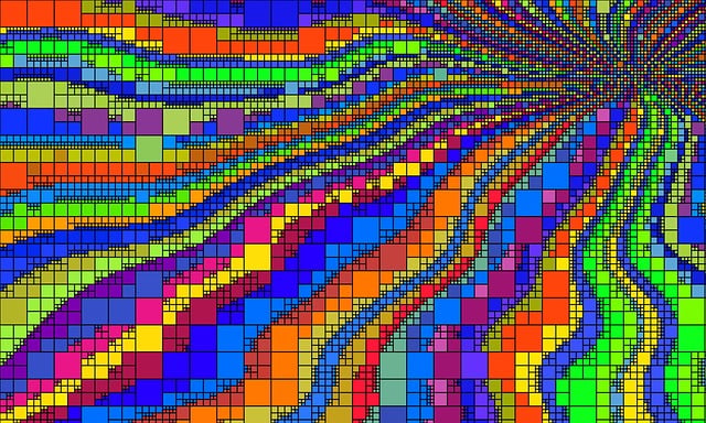 Psychedelisch, Strudel, Farben, Streifen