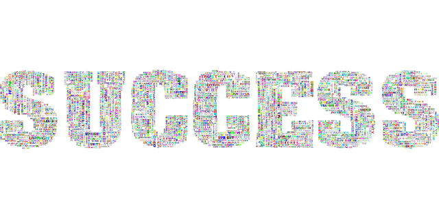 Free success typography word cloud vector