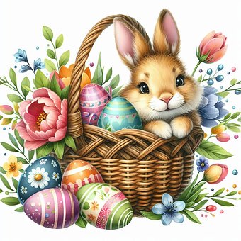 Ostern, Osterhase, Frühling, Blumen