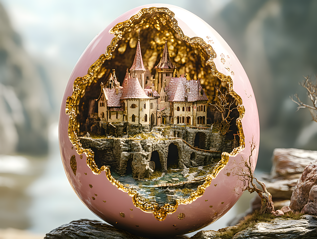 Free easter egg faberge illustration