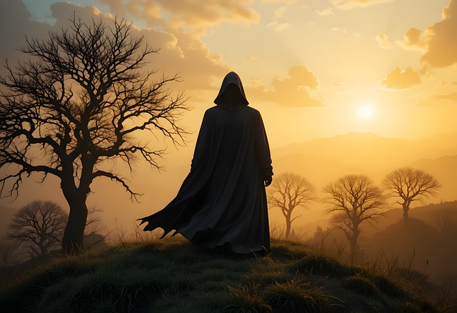 Free figure mysterious hood illustration