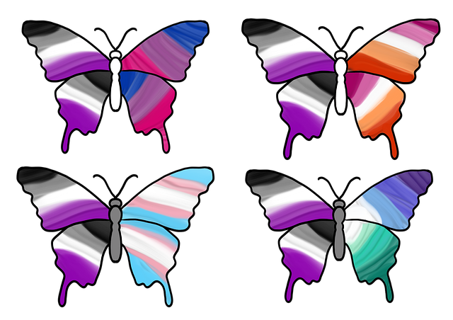Free butterfly wings paint illustration