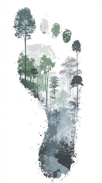 Free ai generated footprint tree illustration