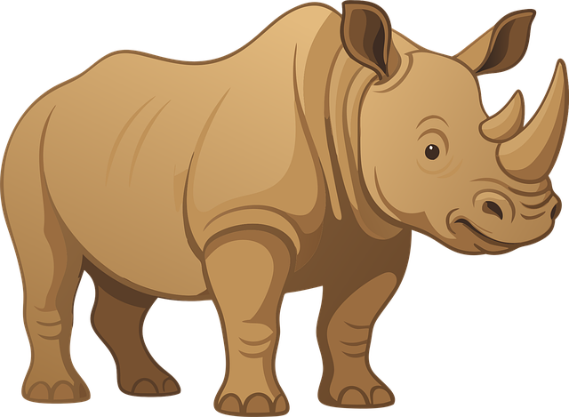 Free ai generated rhinoceros animal vector