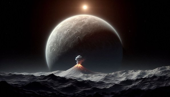 Free Space Volcano illustration and picture