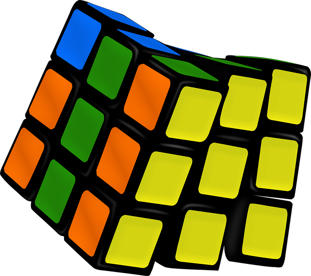 Free cube rubik's cube puzzle vector