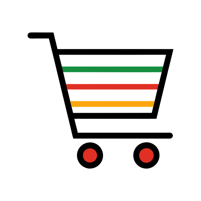 Free shopping cart retail shopping basket vector