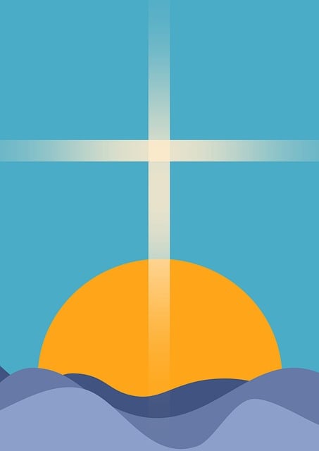 Free resurrection easter cross illustration