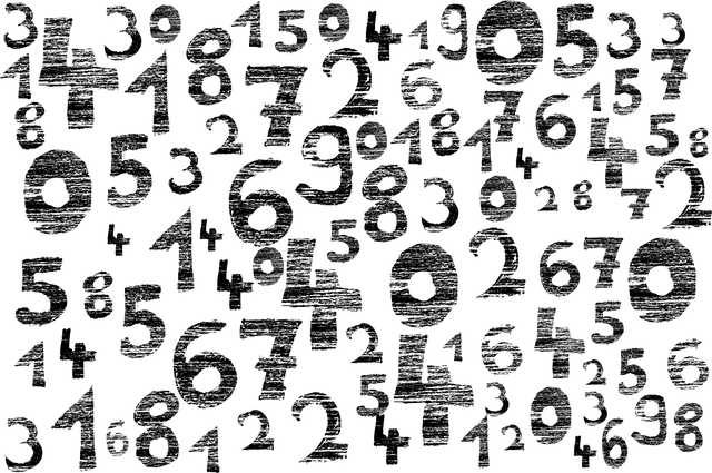 Free numbers digits mathematics illustration