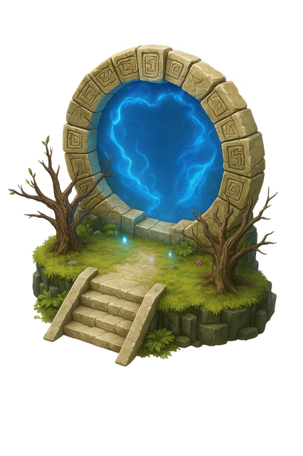 Free portal stone magic illustration