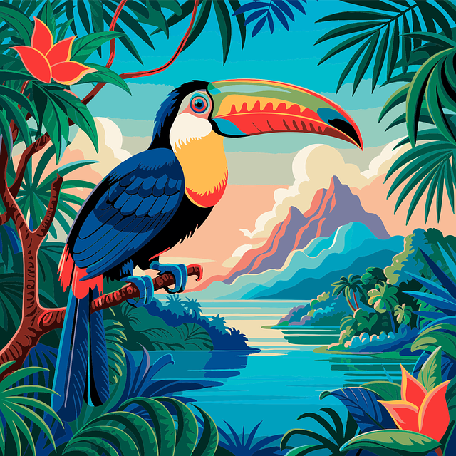 Free brazil toucan bird vector