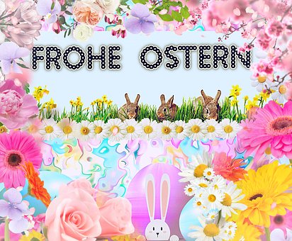 Ostern, Ostereier, Osterhase, Farbig