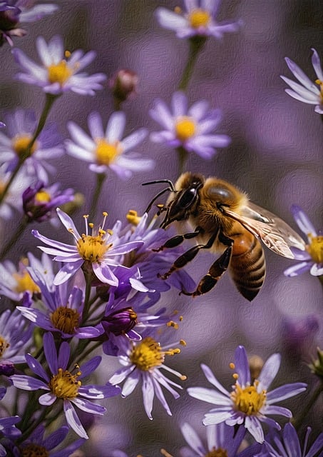 Free bee honey bee nature illustration