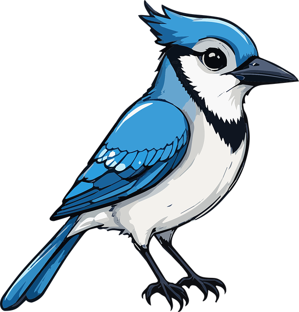 Ai Gegenereerd, Vogel, Icoon, Blue Jay