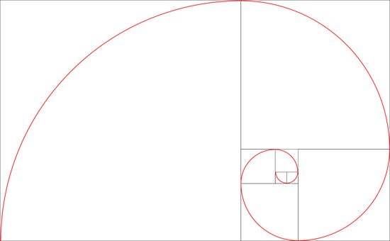 Der Goldene Schnitt, Fibonacci, Spirale
