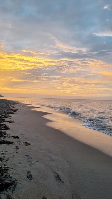 Solnedgang, Strand, Dénia, Spanien