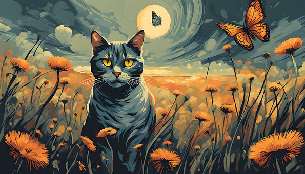 Free Ai Generated Cat illustration and picture
