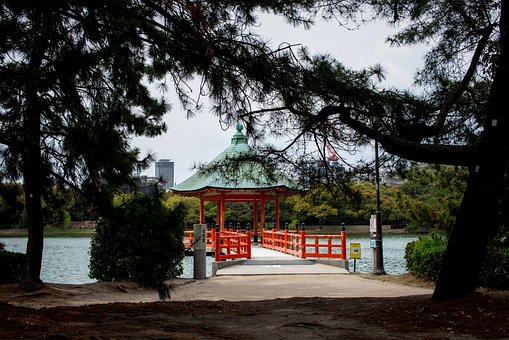 Parkere, Sø, Japan, Arkitektur, Landskab