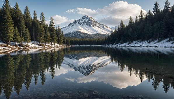 Free Ai Generated Lake illustration and picture