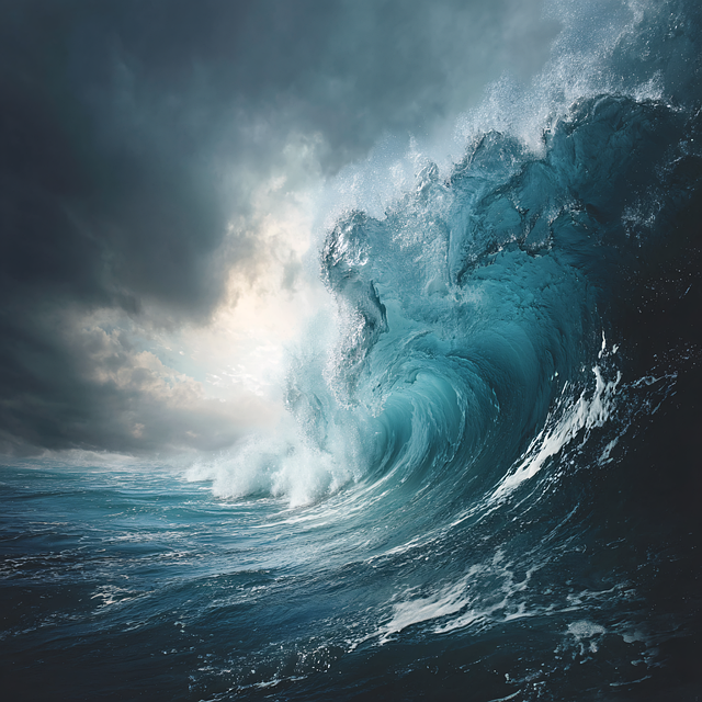 Free ai generated wave ocean illustration