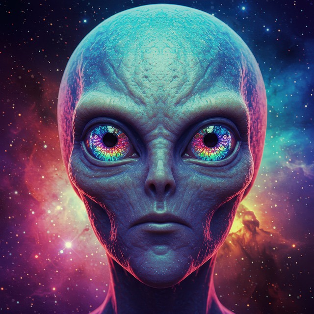 Free ai generated alien purple illustration