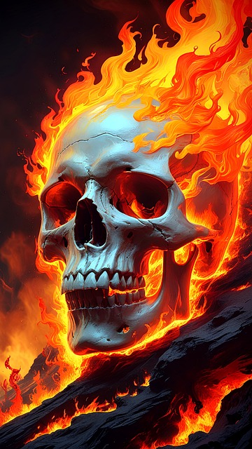 Free ai generated skull bone illustration