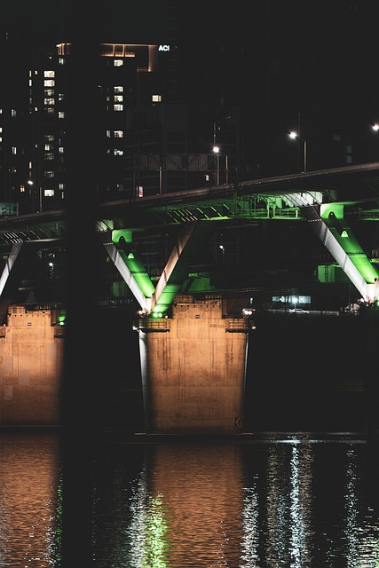 Flod, Hangang, Korea, Seoul, Bygninger