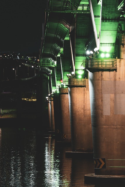 Flod, Hangang, Korea, Seoul, Bygninger