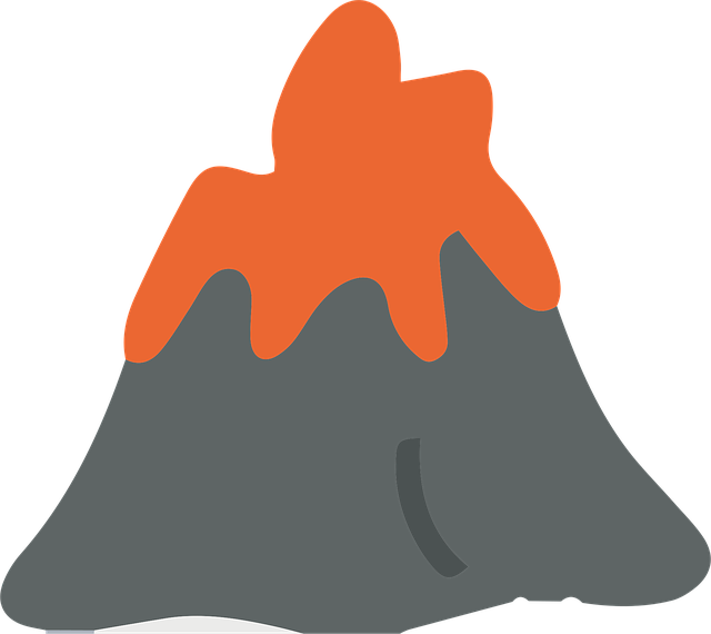 Free volcano lava eruption vector