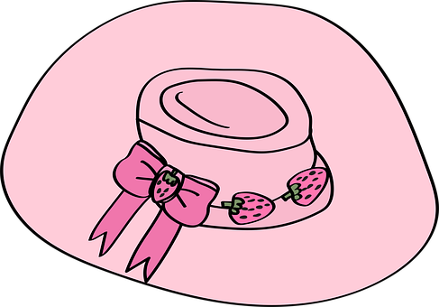 Free Sun Hat Pink vector and picture