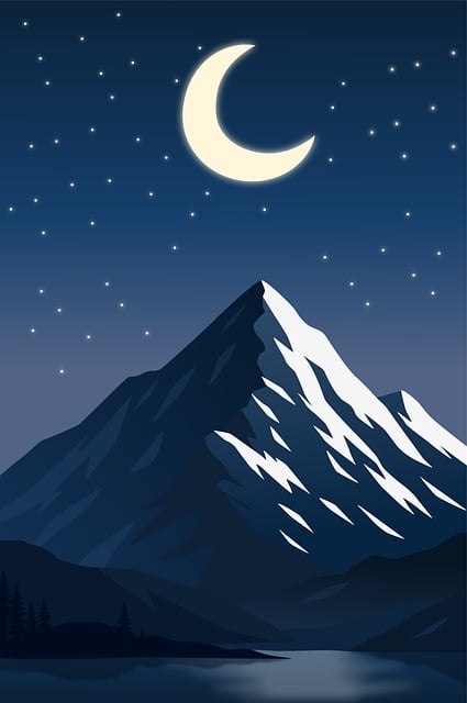 Free Mountain Night illustration and picture