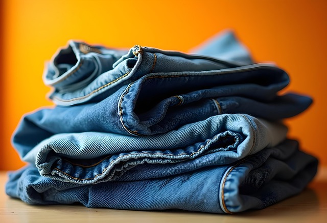 Free jeans trousers denim blue illustration