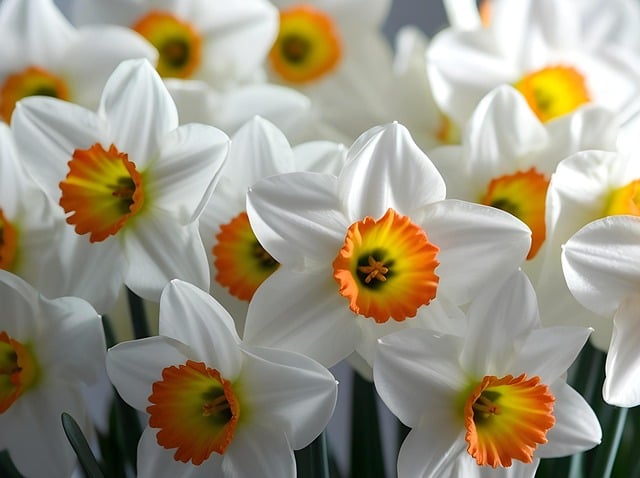 Free narcissus flowers nature illustration