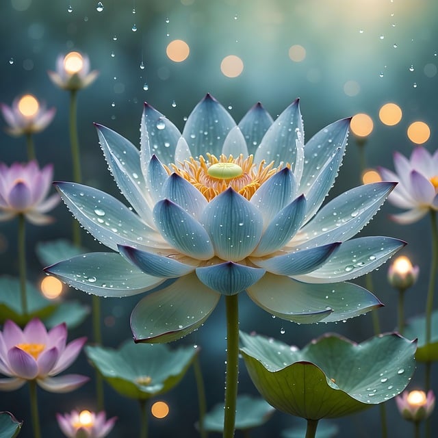 Free ai generated lotus flower illustration