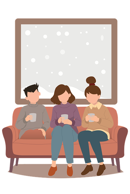 Free Friends Winter illustration and picture