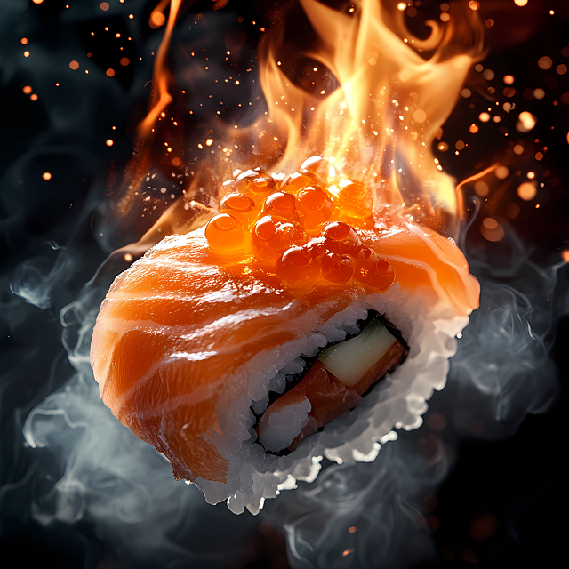 Free sushi dish delicious food illustration