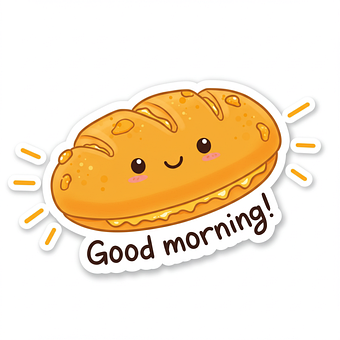 Free Bread Sticker illustration and picture