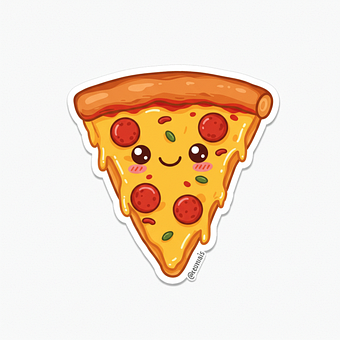 Free Sticker Pizza illustration and picture