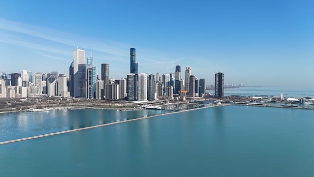 See, Chicago, Illinois, Drohne, Luft