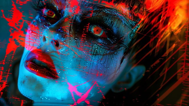 Free ai generated cybergoth dark illustration