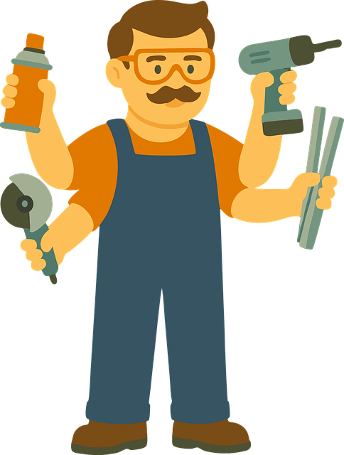 Free ai generated man repairer vector