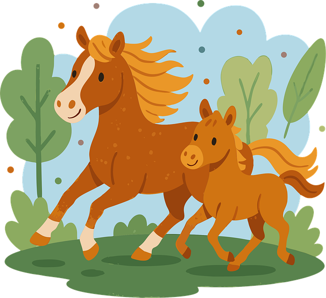 Free horse foal nature vector