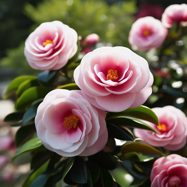 Free Camellia Blossom illustration and picture